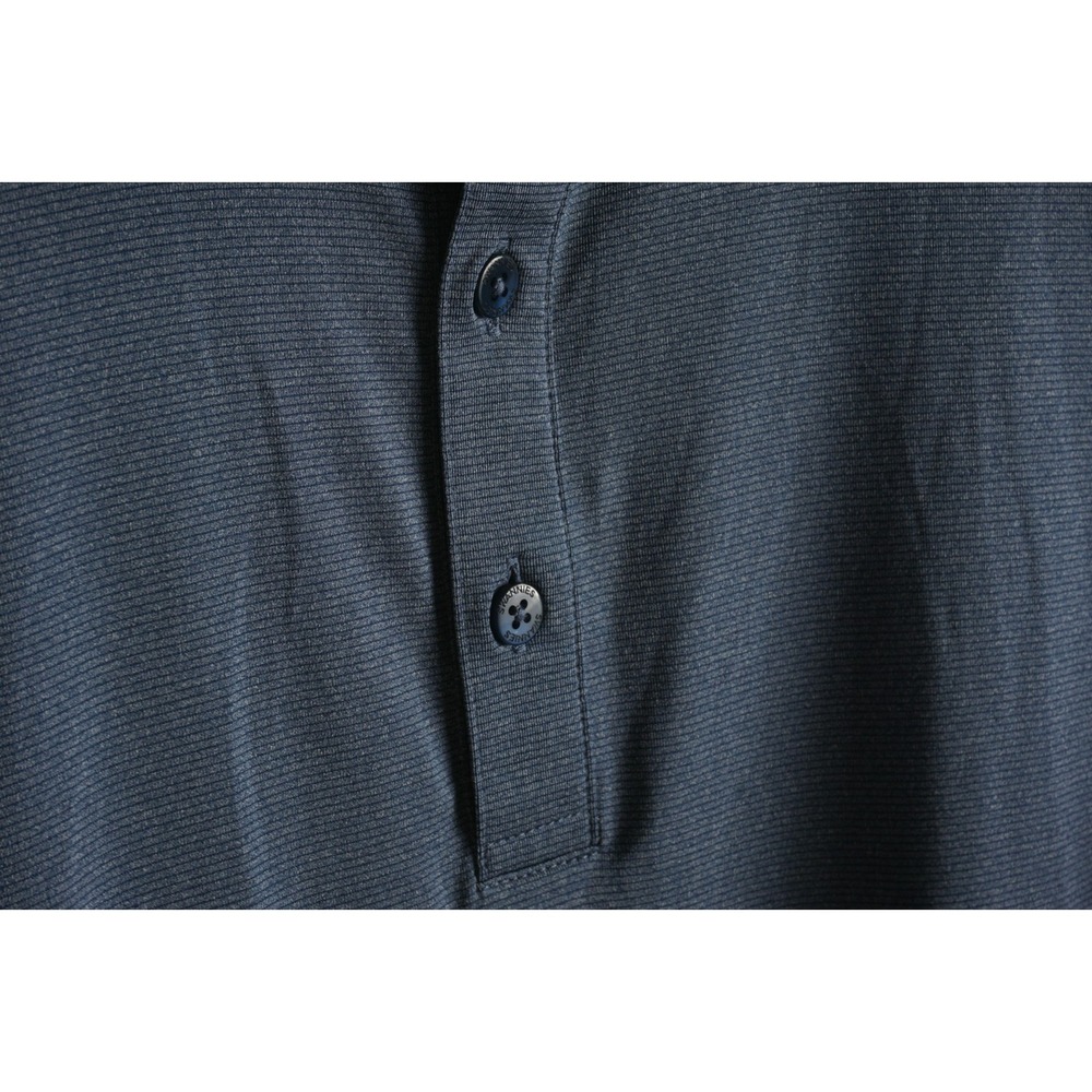 Swannies Performance Golf Polo Shirt Men's XL Short Sleeve Blue Micro-Stripe - Picture 5 of 7